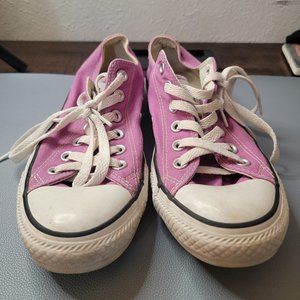 Pink used/worn converse